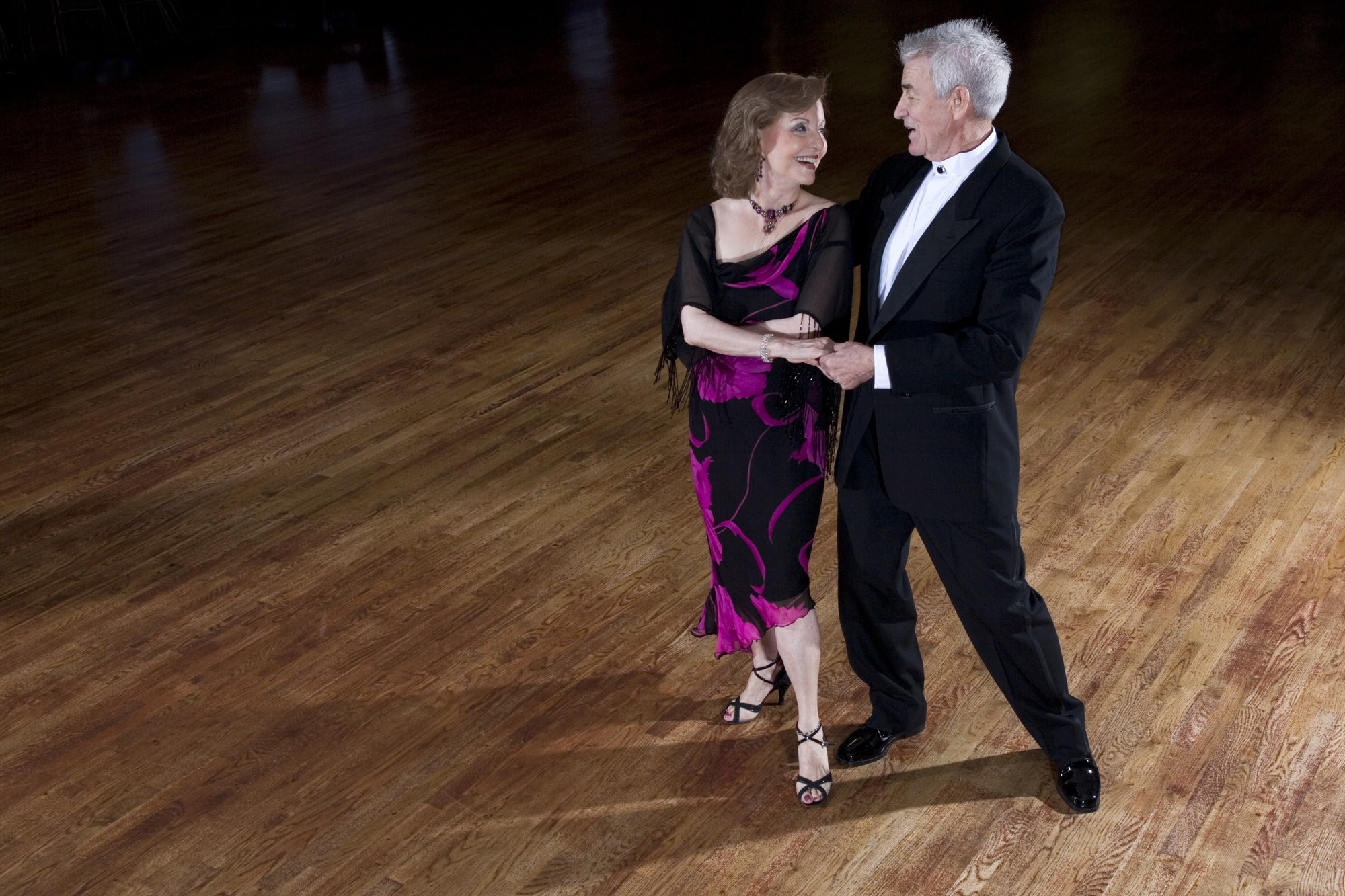 People practicing ballroom dance